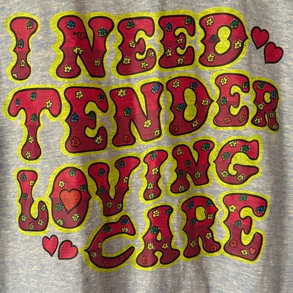 Vintage 80s Graphic T-Shirt Blue Ringer TLC xL - Picture 2 of 3